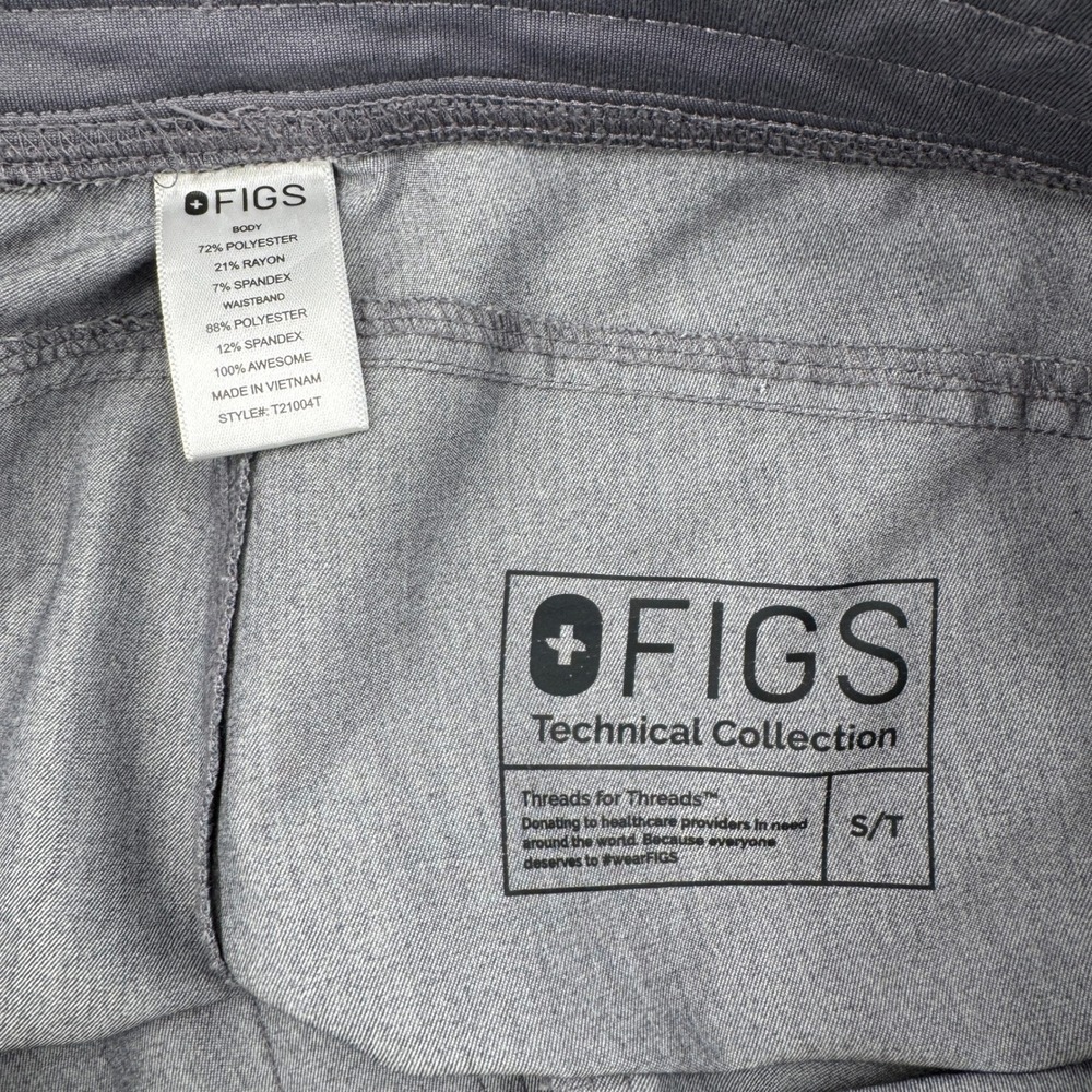 Figs Scrub Set Women Small Charcoal Grey Mandarin Collar Sleeveless Straight Leg - Picture 5 of 11
